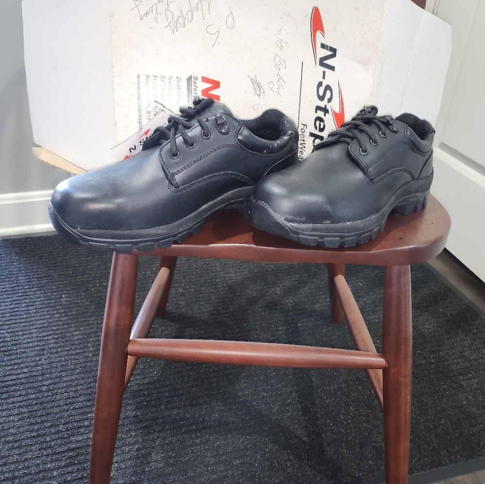 Black Steel Toe Men's Oxfords